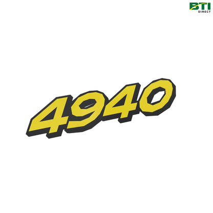 N403707: 4940 Hood Label, Left Side