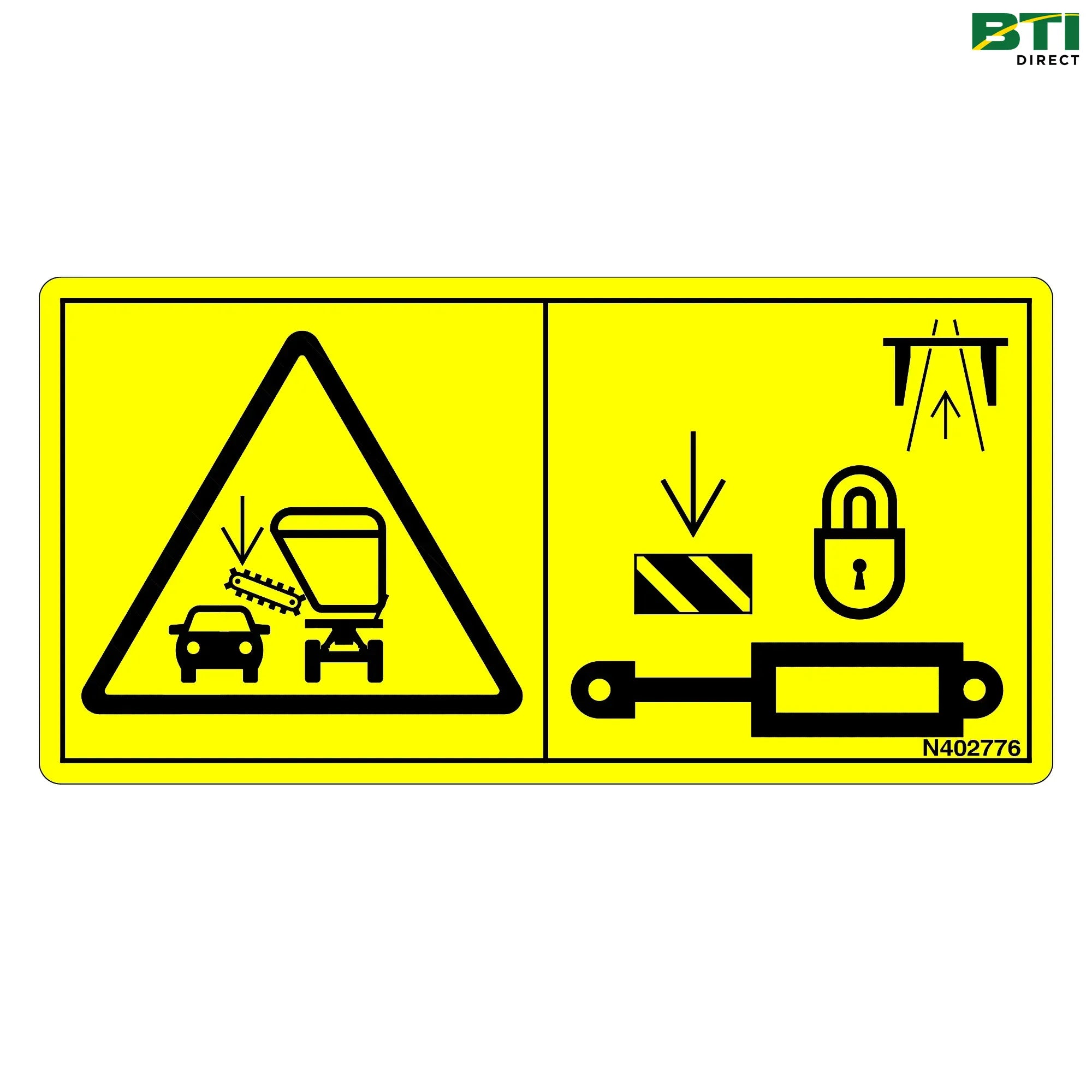N402776: Cylinder Stop Caution Decal