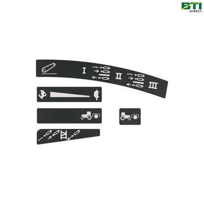 RE234778: Armrest Control Housing Label Kit