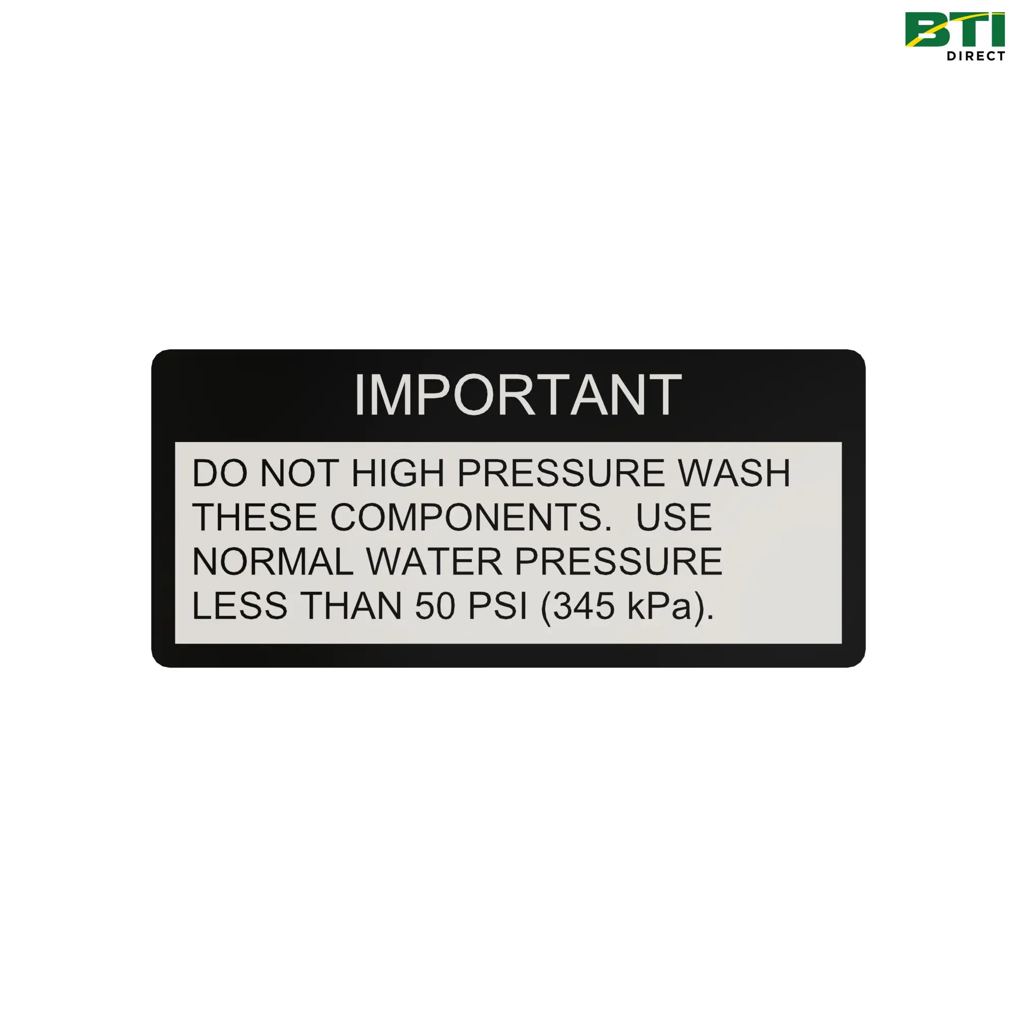 N310619: Wash Components Instruction Label