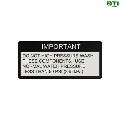 N310619: Wash Components Instruction Label