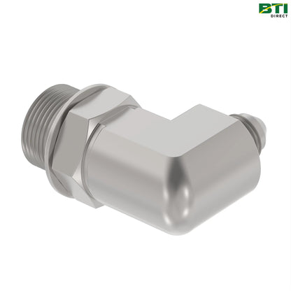 A104576: 90 Degree Restrictor External Thread Fitting
