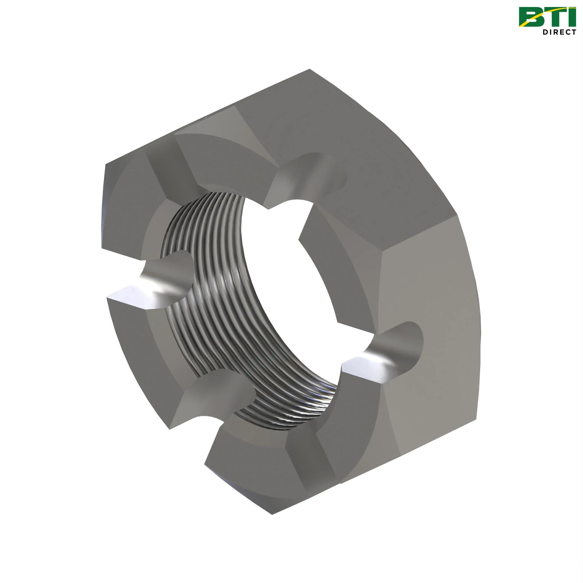 A115039: Hexagonal Slotted Nut, 2-1/4"