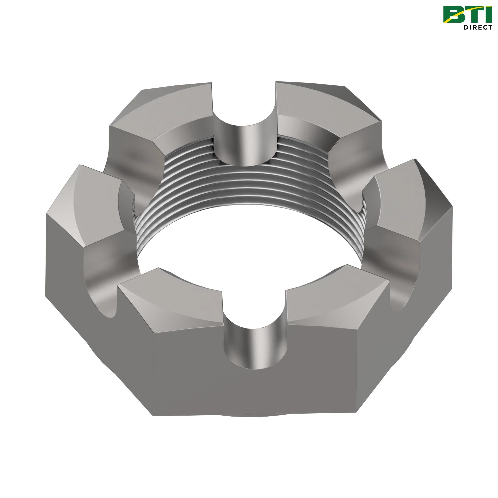 A12188: Hexagonal Slotted Nut, 25.4 mm (1")
