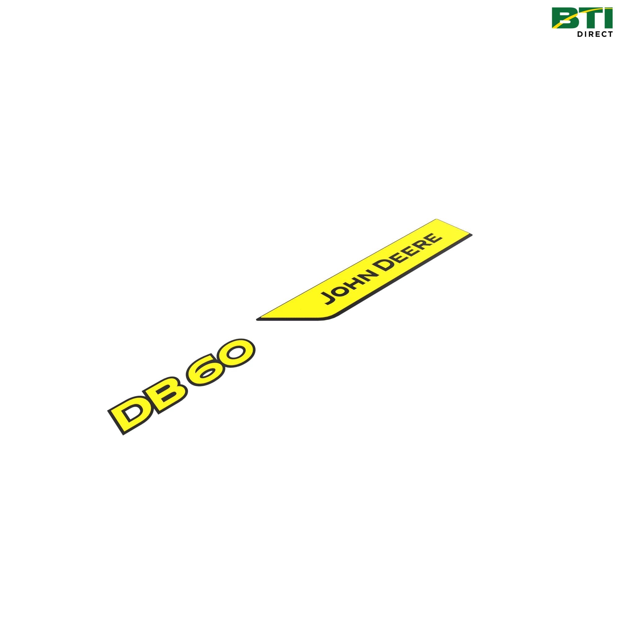 A126869: DB60 Model Designation Label, Right Side