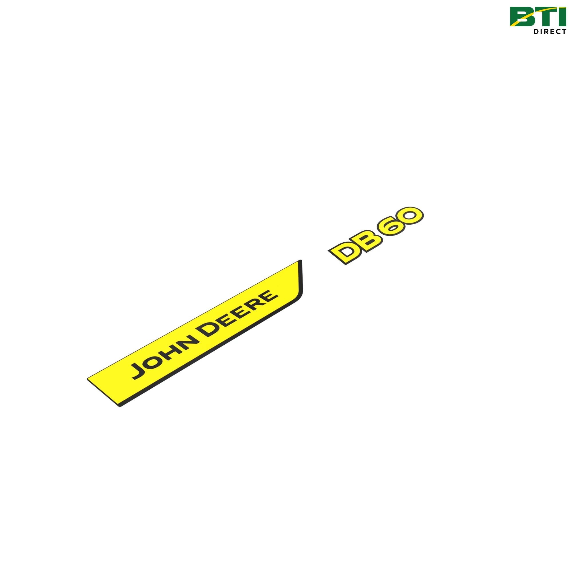 A126870: DB60 Model Designator Label, Left Side