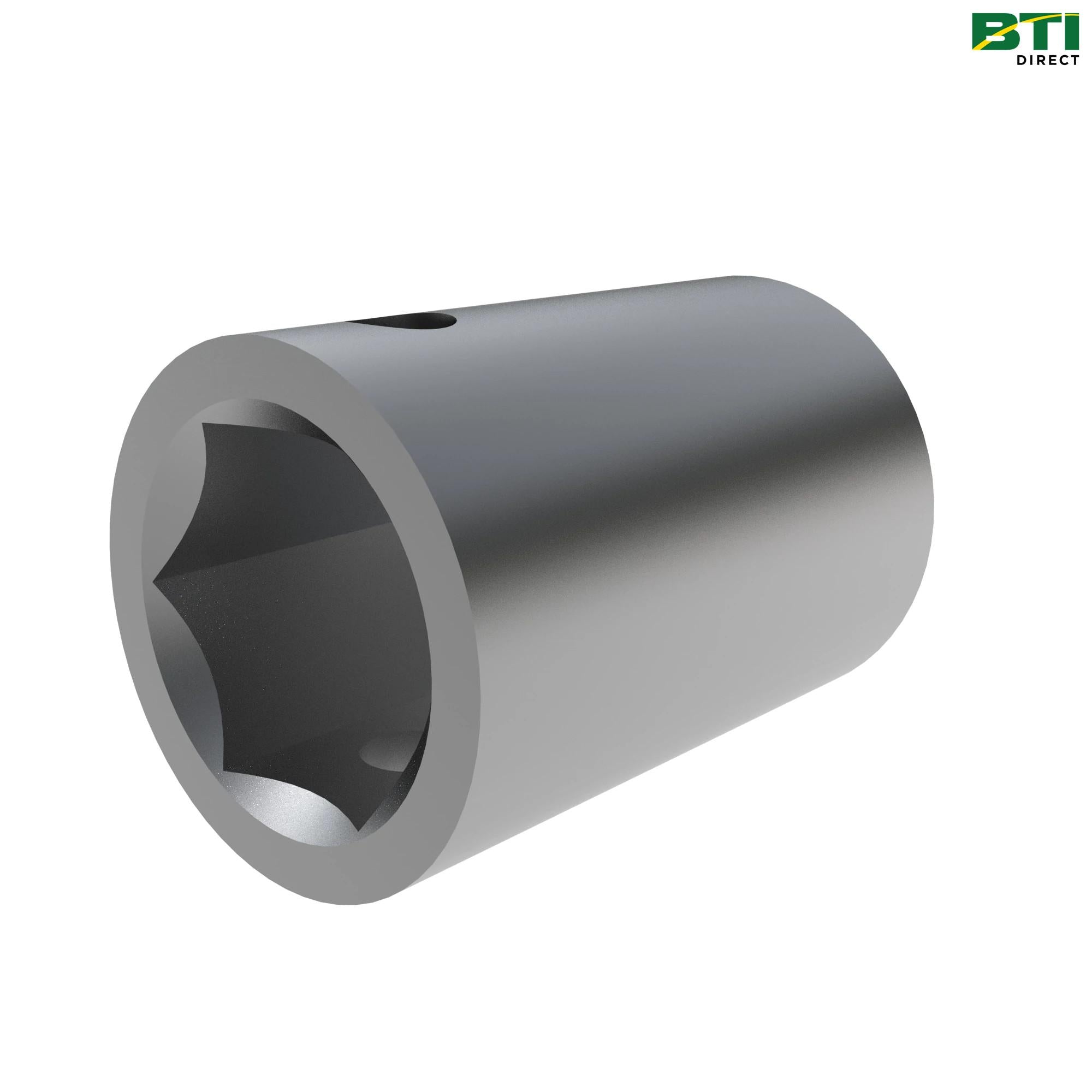 A54216: Round Outer Diameter and Hexagonal Inner Diameter Bushing with One Hole