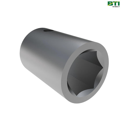 A54216: Round Outer Diameter and Hexagonal Inner Diameter Bushing with One Hole