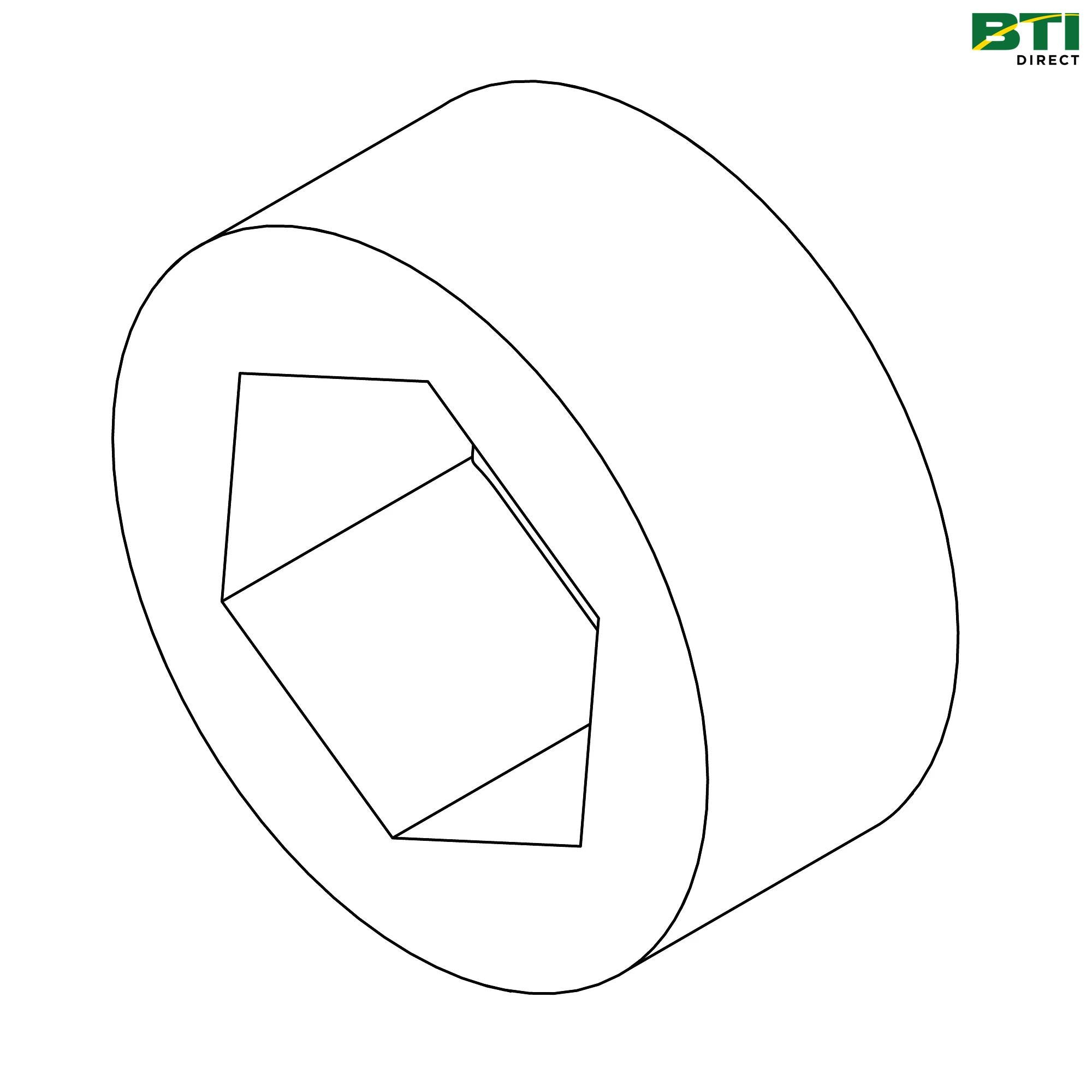 A62180: Round Outer Diameter Hexagonal Inner Diameter Bushing