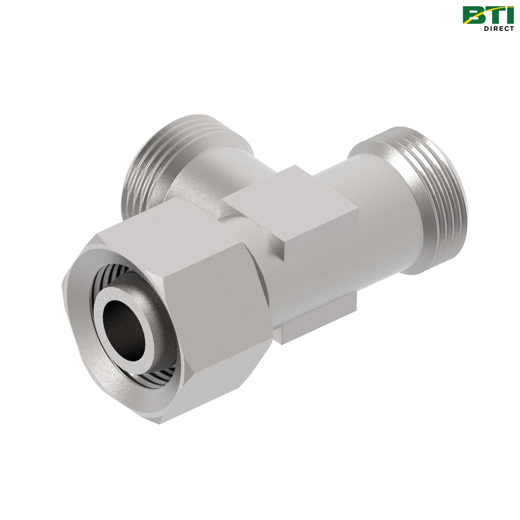 ADX13519: 24° D-Cone Swivel Run Tee Fitting
