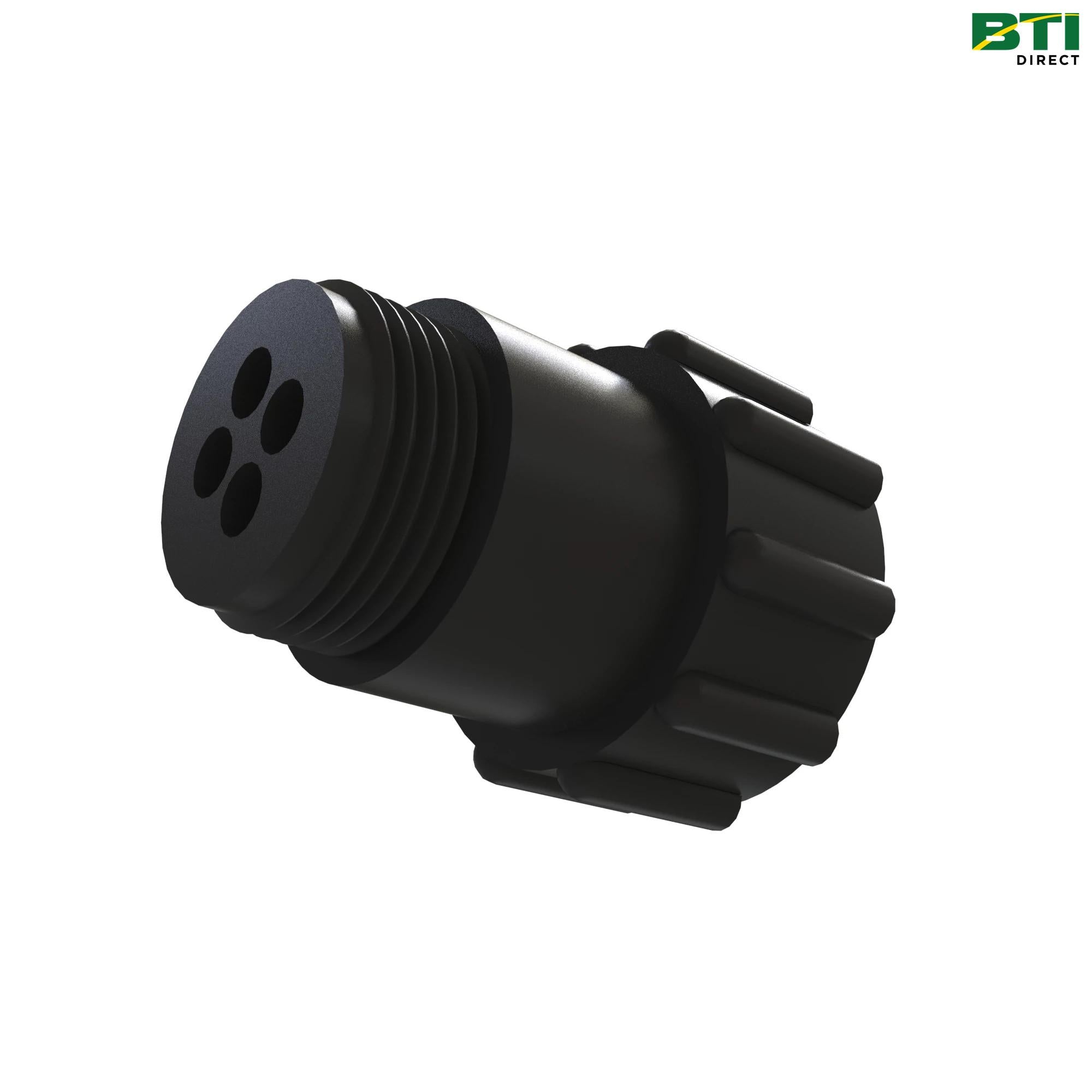 AE44388: Black Electrical Connector, 4 Cavities