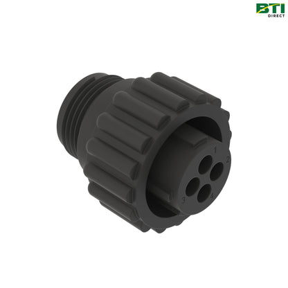 AE44392: Black Electrical Connector Assembly, 4 Cavities