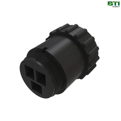 AE44929: Black Electrical Connector Assembly, 3 Cavities