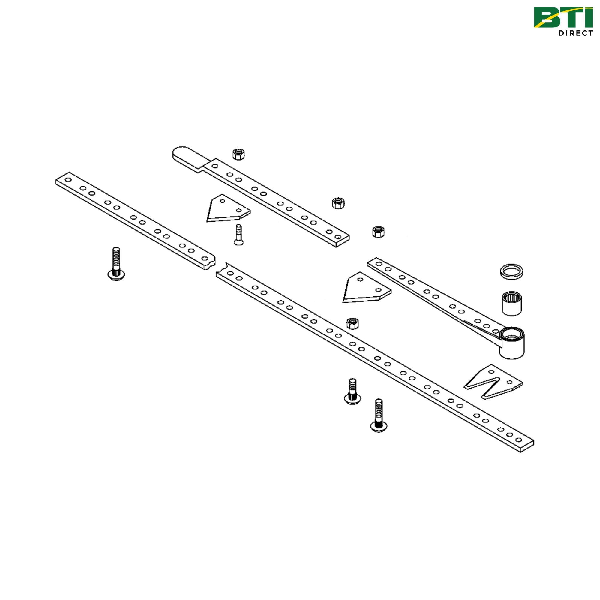 AE57012: Left Side Overserrated Cutterbar, 14 Feet, 7 Teeth