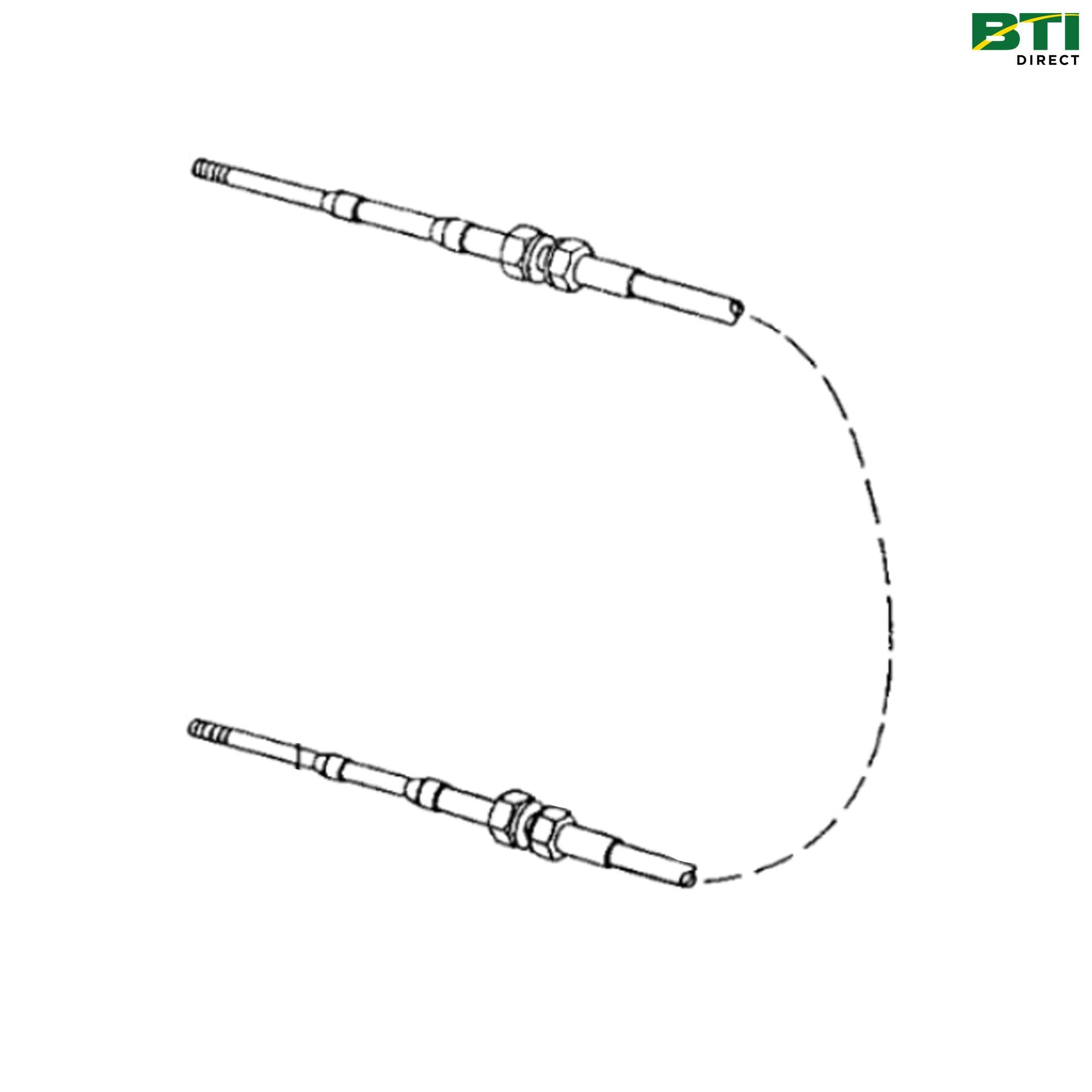 AH128452: Feeder House Reverser Foot Control Push Pull Cable