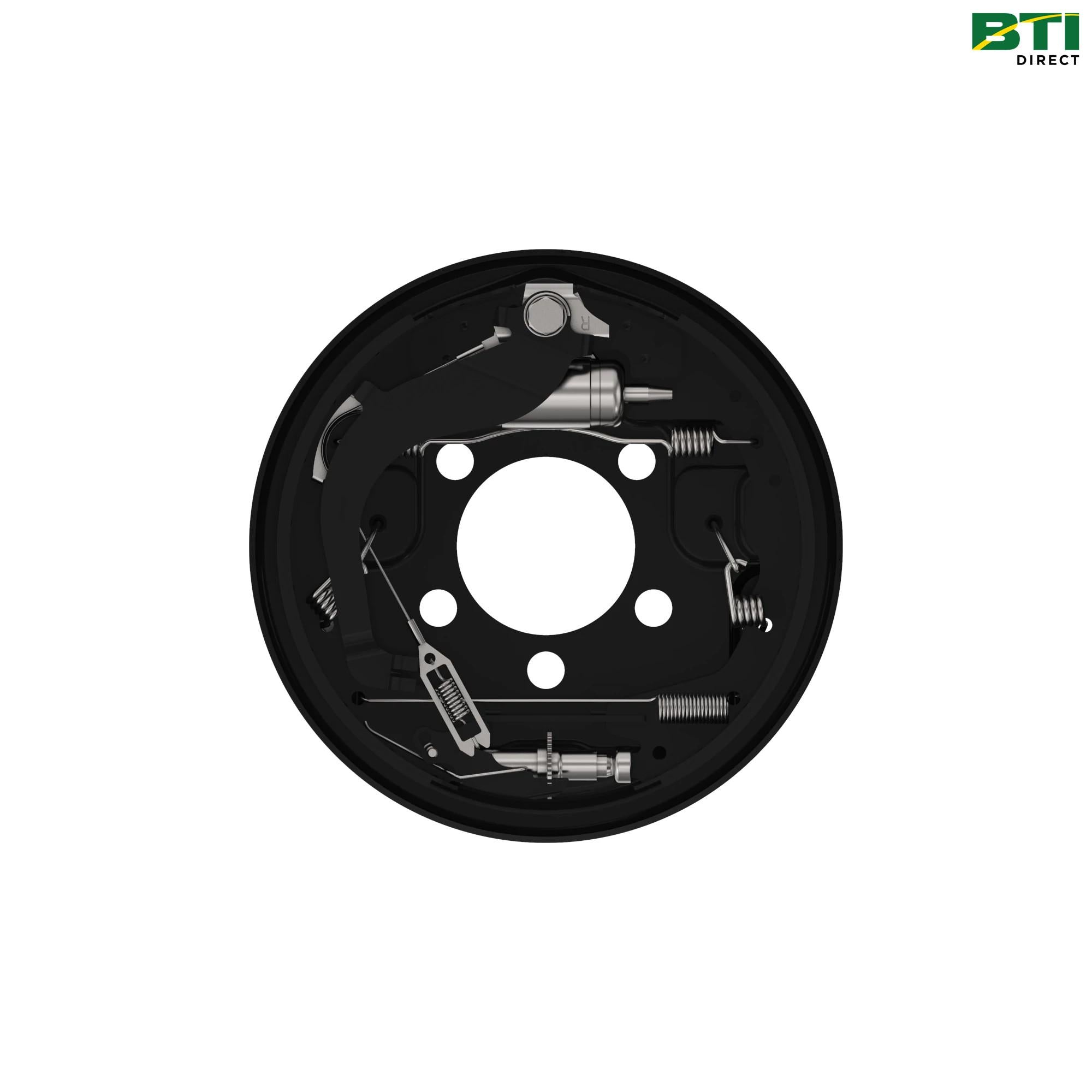 AH134305: Brake Shoe and Drum, Left Side