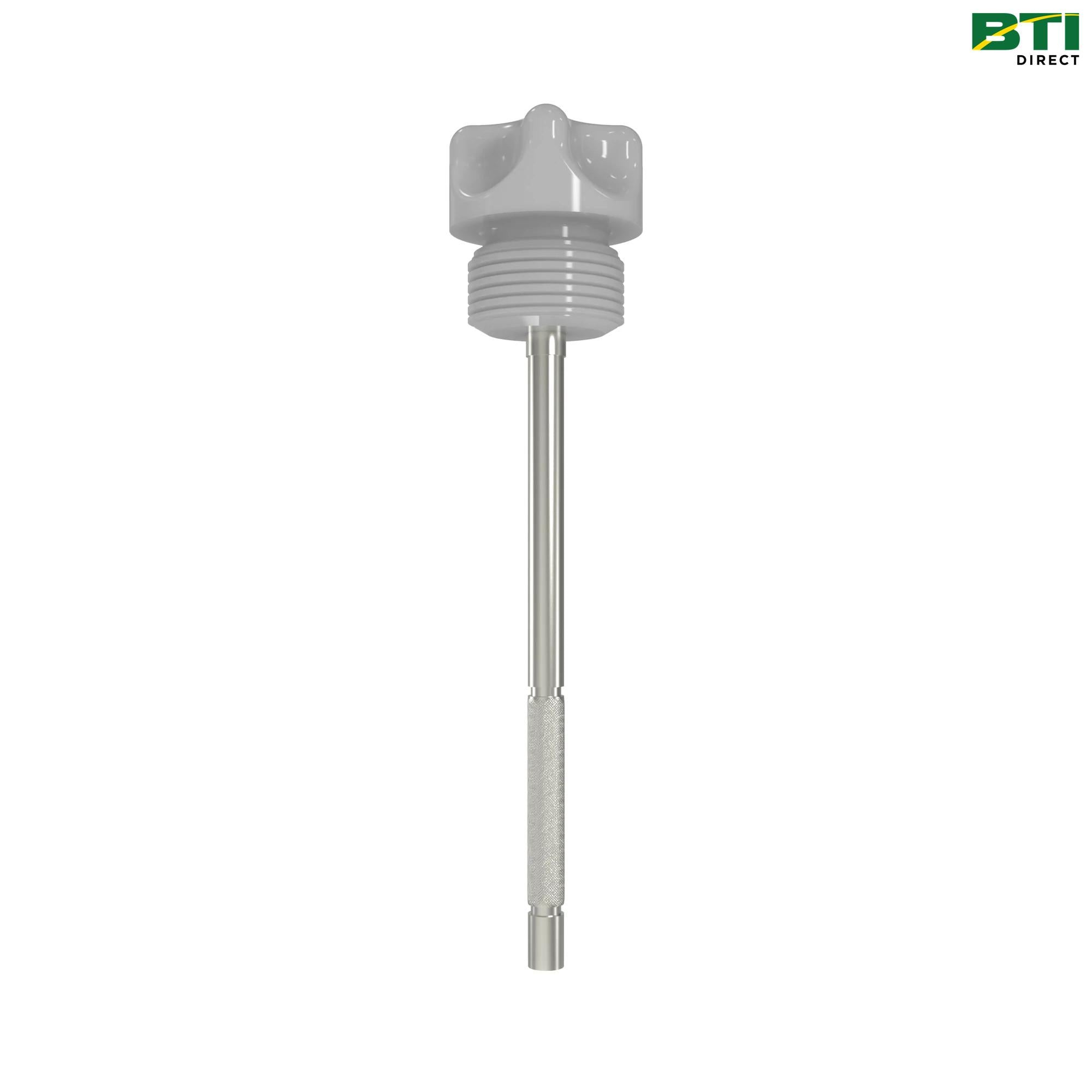 AH166047: Clean Grain Elevator Gear Case Dipstick