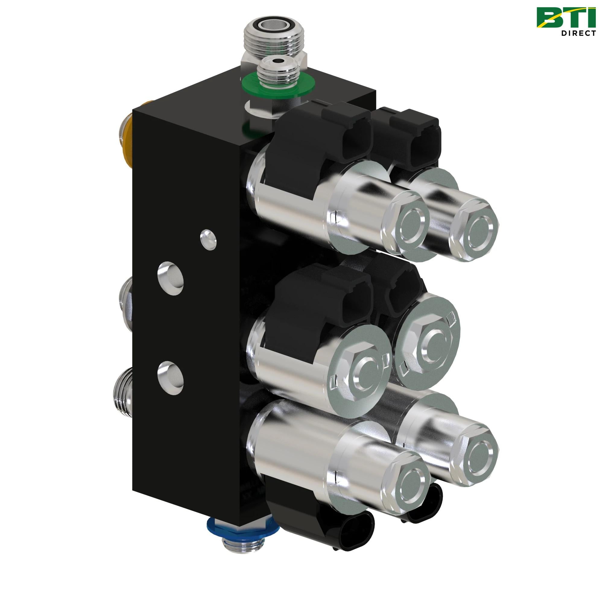 AH224442: Tilt, Float, and Reel Lift Solenoid Hydraulic Valve