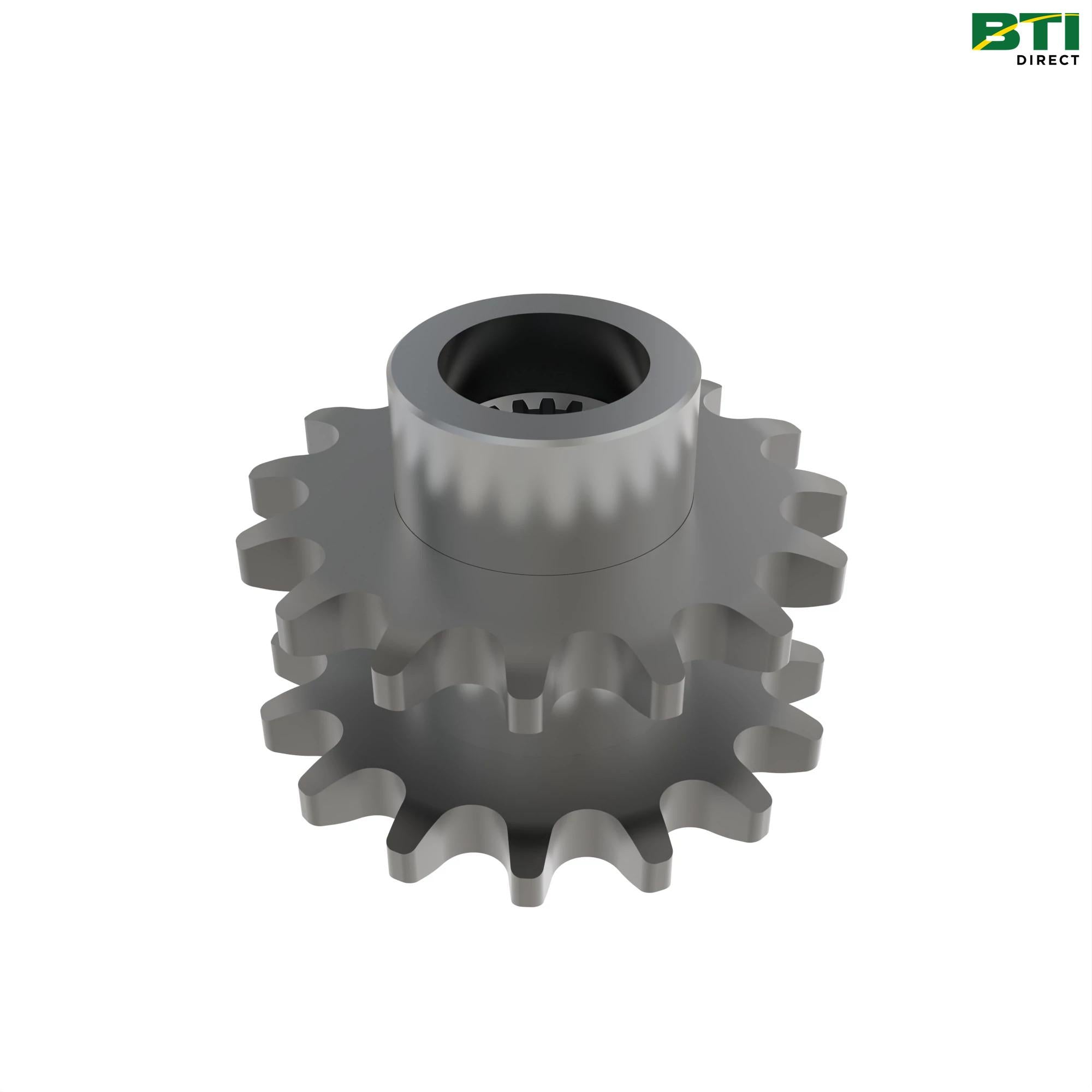 AH92689: Walker and Shoe Drive Double Chain Sprocket, 15 Teeth