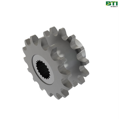 AH92689: Walker and Shoe Drive Double Chain Sprocket, 15 Teeth
