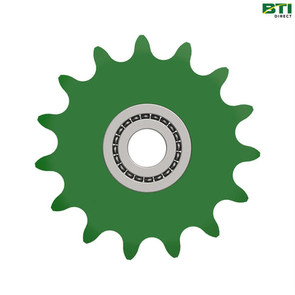 AKK37914: Wrap Clutch Idler Sprocket with Bearing, 15 Teeth