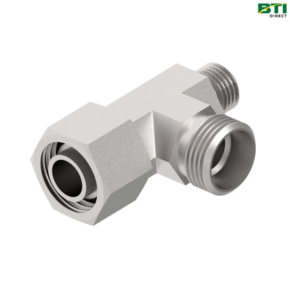 AL150734: 24° D-Cone Swivel Run Tee Fitting