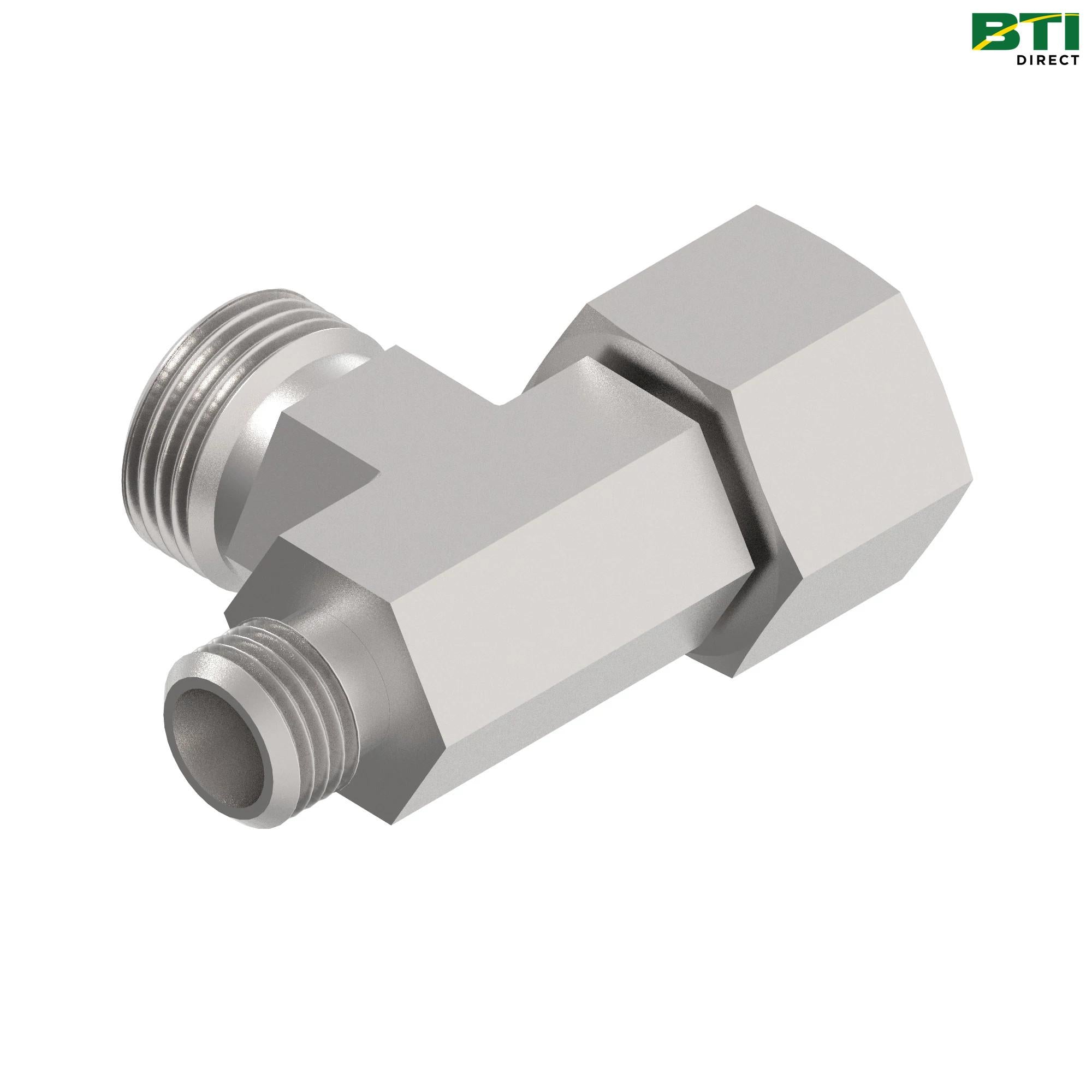 AL150734: 24° D-Cone Swivel Run Tee Fitting