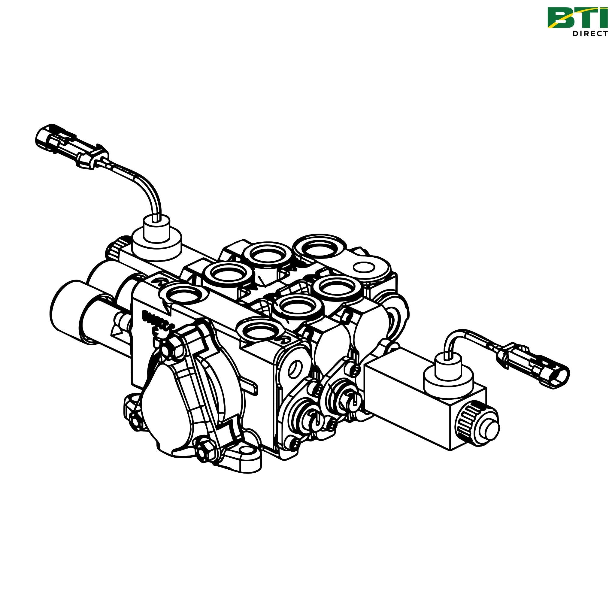 AL162451: Mid Mount Loader Control Valve Stack