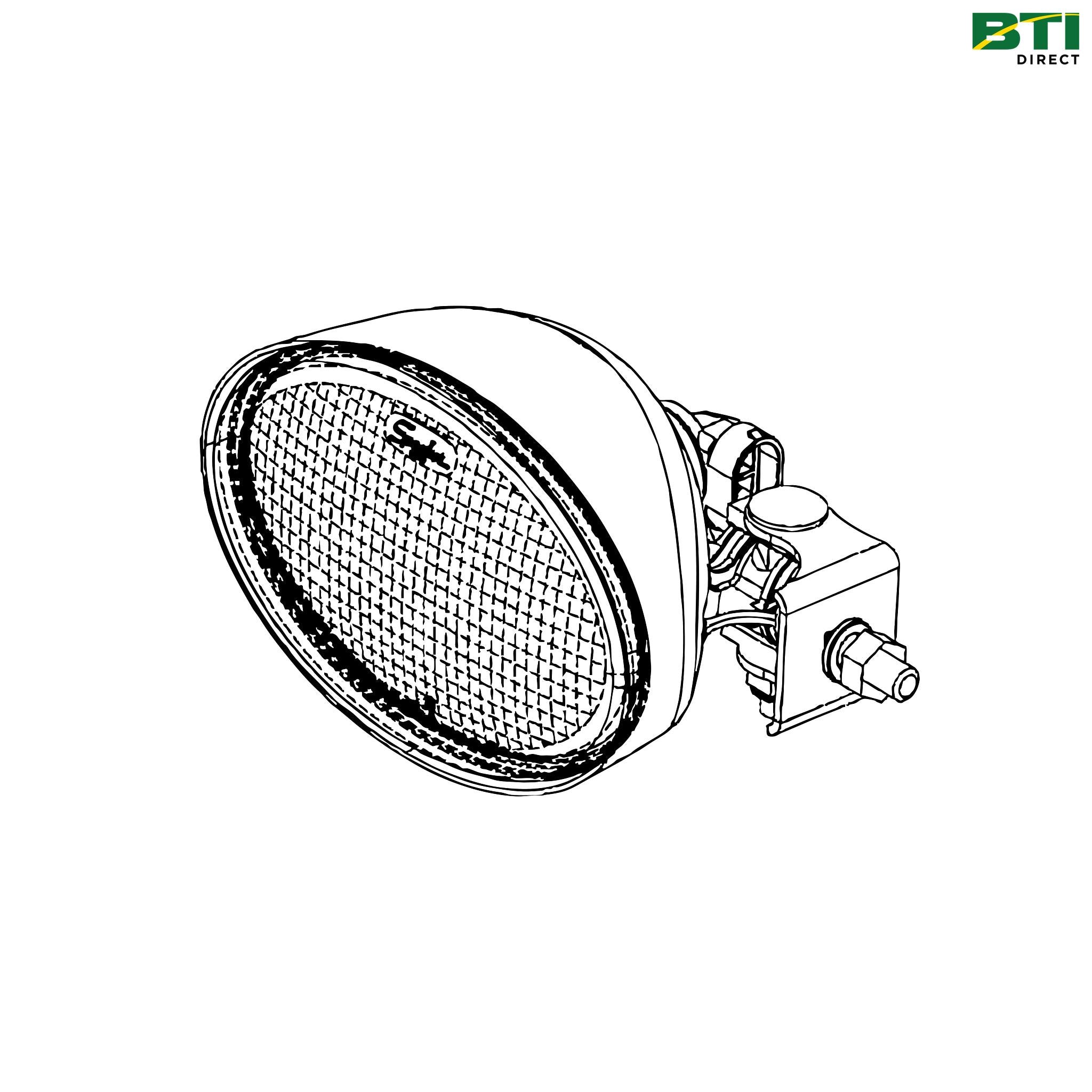 AM120652: Right Side Headlight Assembly, 12 Volts, 37 Watts