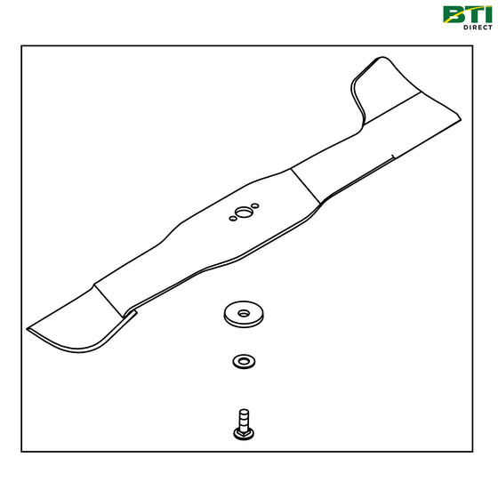 AM148484: Left Side Mid Mount Mower Blade Kit, 26.5 mm Center Hole