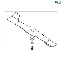  AM148487: Right Side Mid Mount Mower Blade Kit, 26.5 mm Center Hole