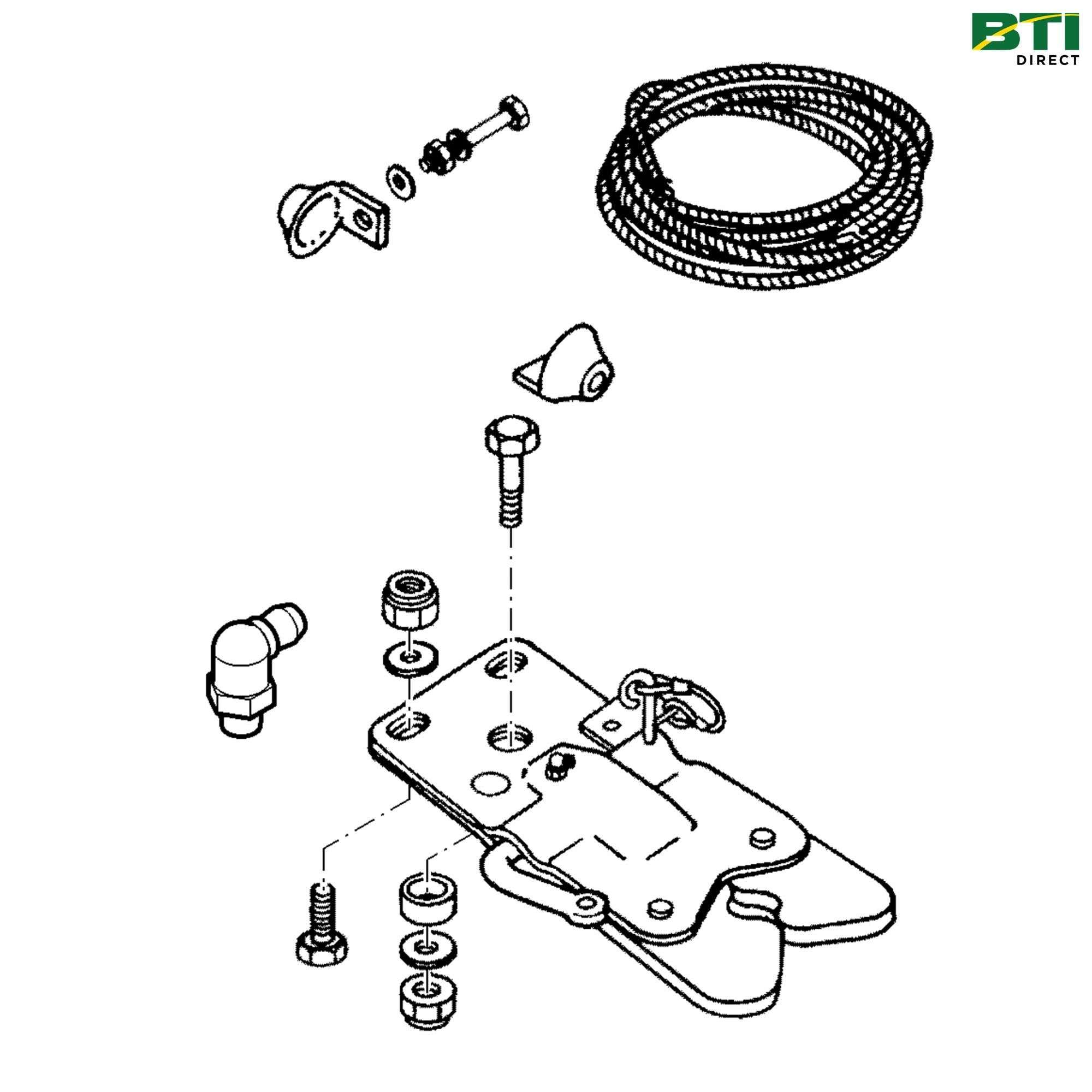 BE21559: Rope-Controlled Wagon Disconnect Attachment