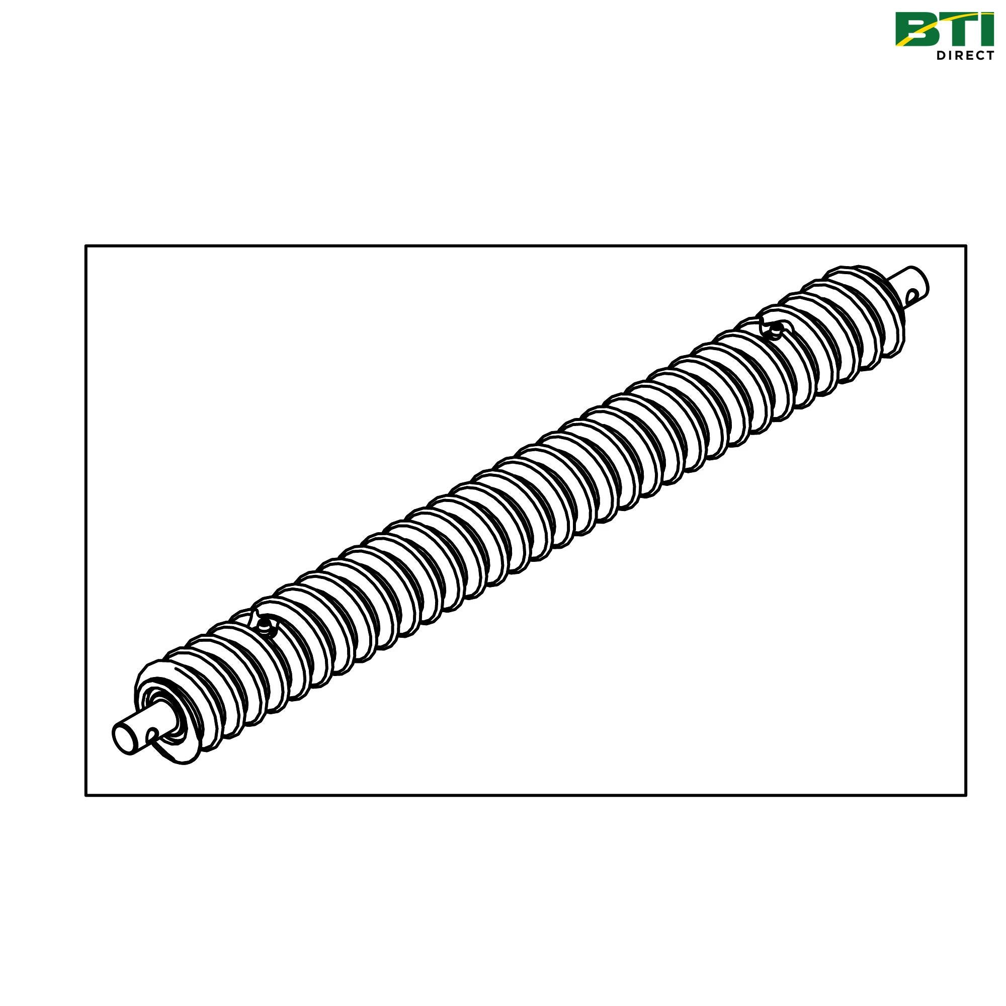 BM22879: Front Spiral Rollers with Spiral End Caps, 18 Inch