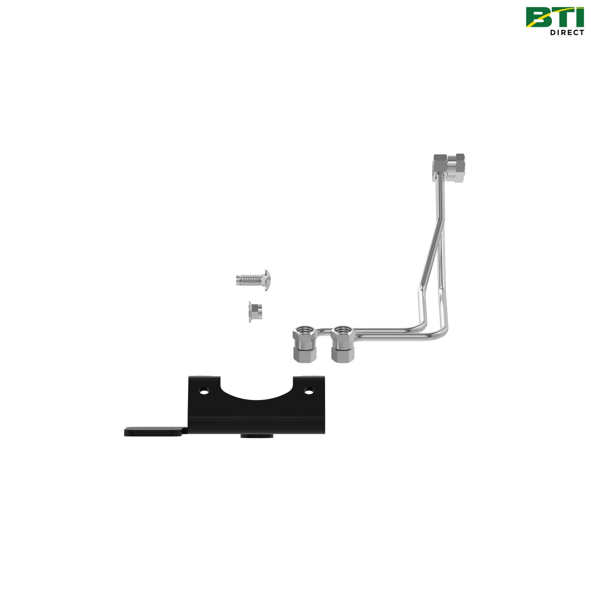 BW16045: Grapple Single-Point Coupler Oil Lines and Bracket Attachment