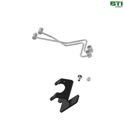 BW16045: Grapple Single-Point Coupler Oil Lines and Bracket Attachment