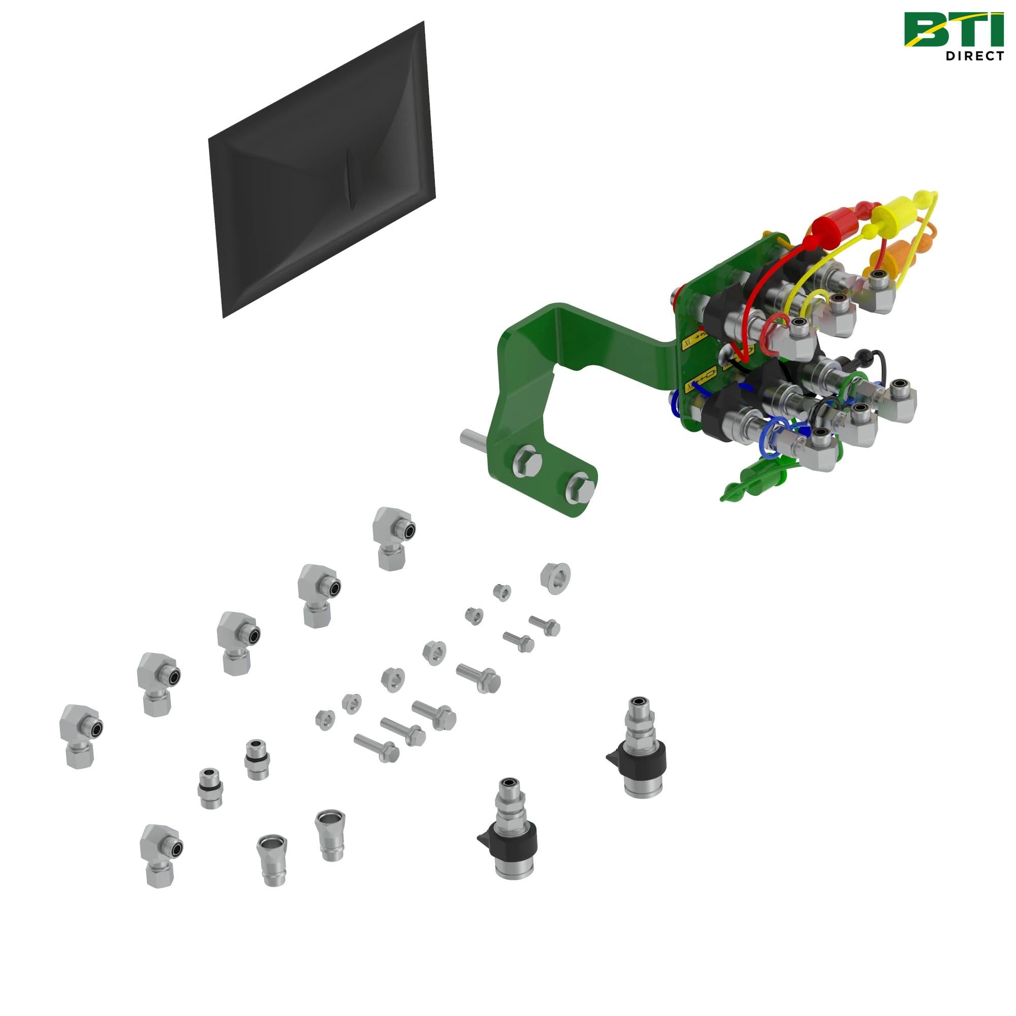 BW16958: 3-Function Mid-Mount Hydraulic Quick-Connect Coupler Attachment