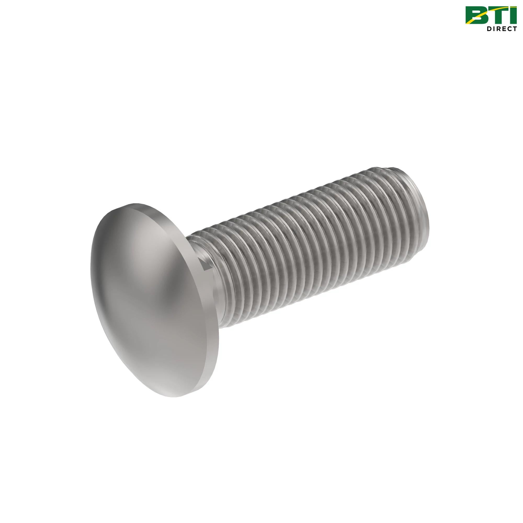 E131431: Round Head Square Neck Bolt, M10 X 35