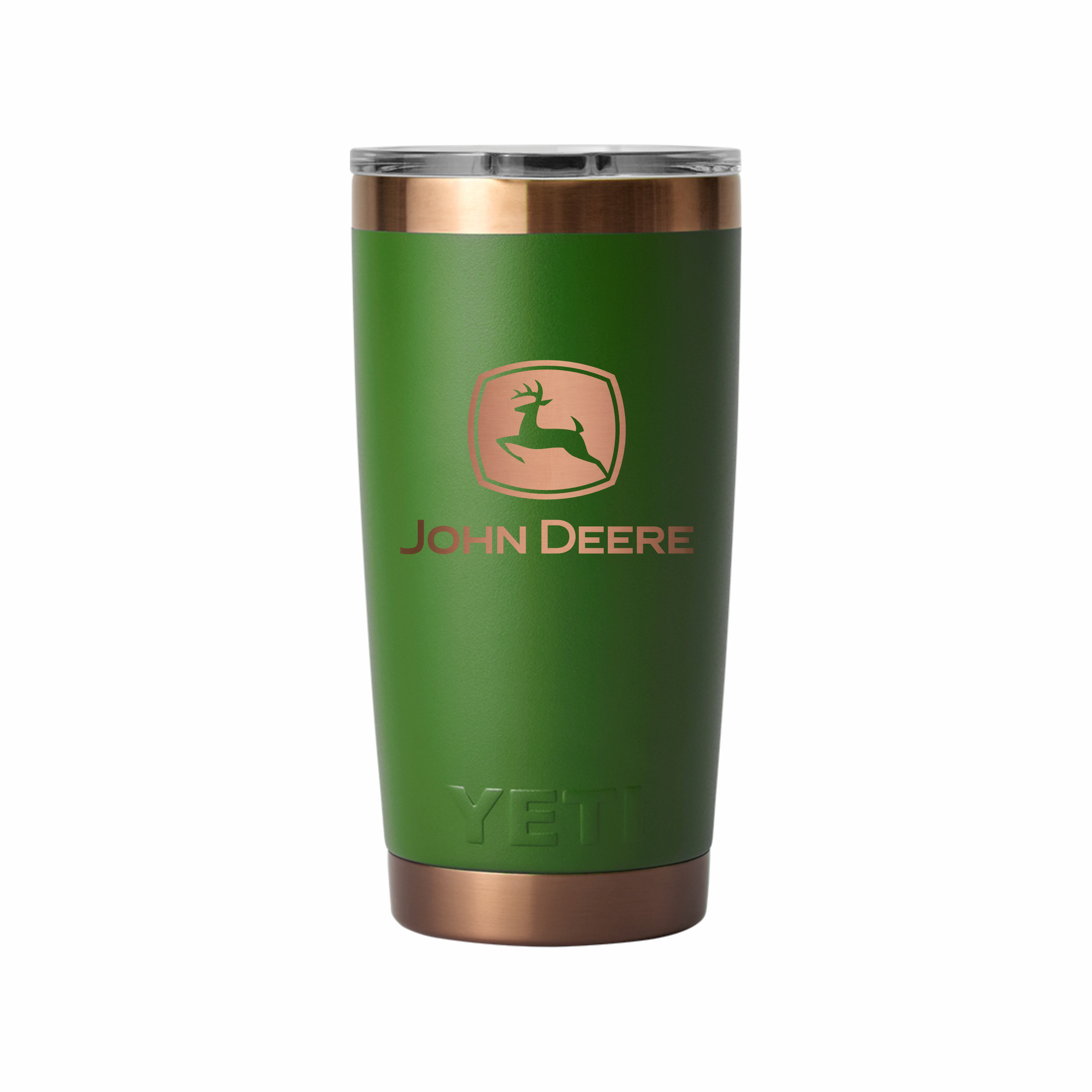 Limited Edition John Deere YETI: 20oz. Rambler Tumbler with MagSlider Lid in Green & Copper