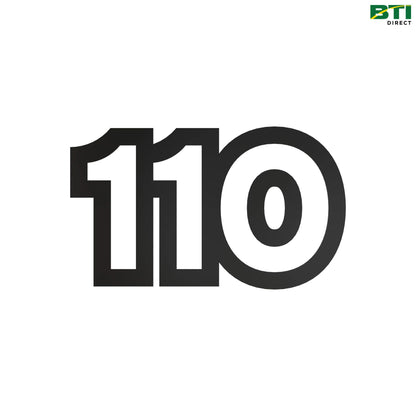 LVU12684: 110 Model Number Label