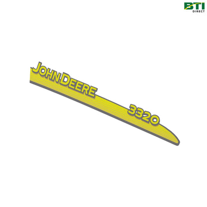 LVU15630: 3320 Label, Hood Right Side