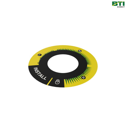 LVU16616: Mower Lift Height Label