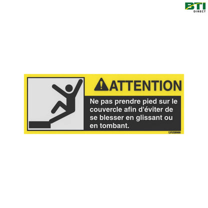 LVU28966: No Step Warning Label, French