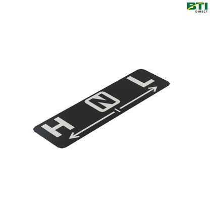 LVU30770: Range Shift Control Label