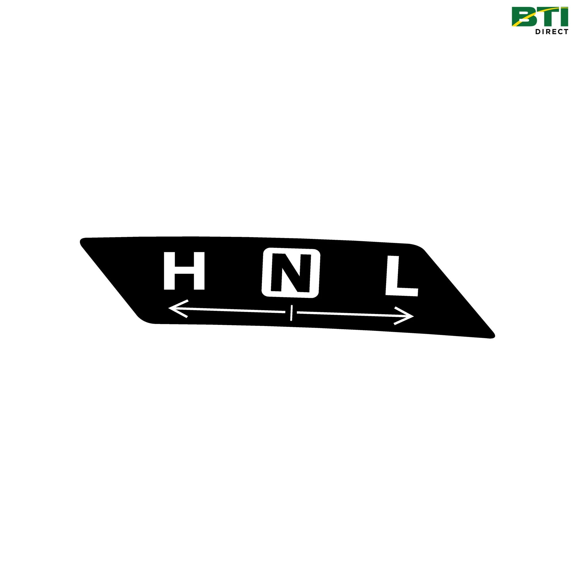 LVU31864: Range Lever Label