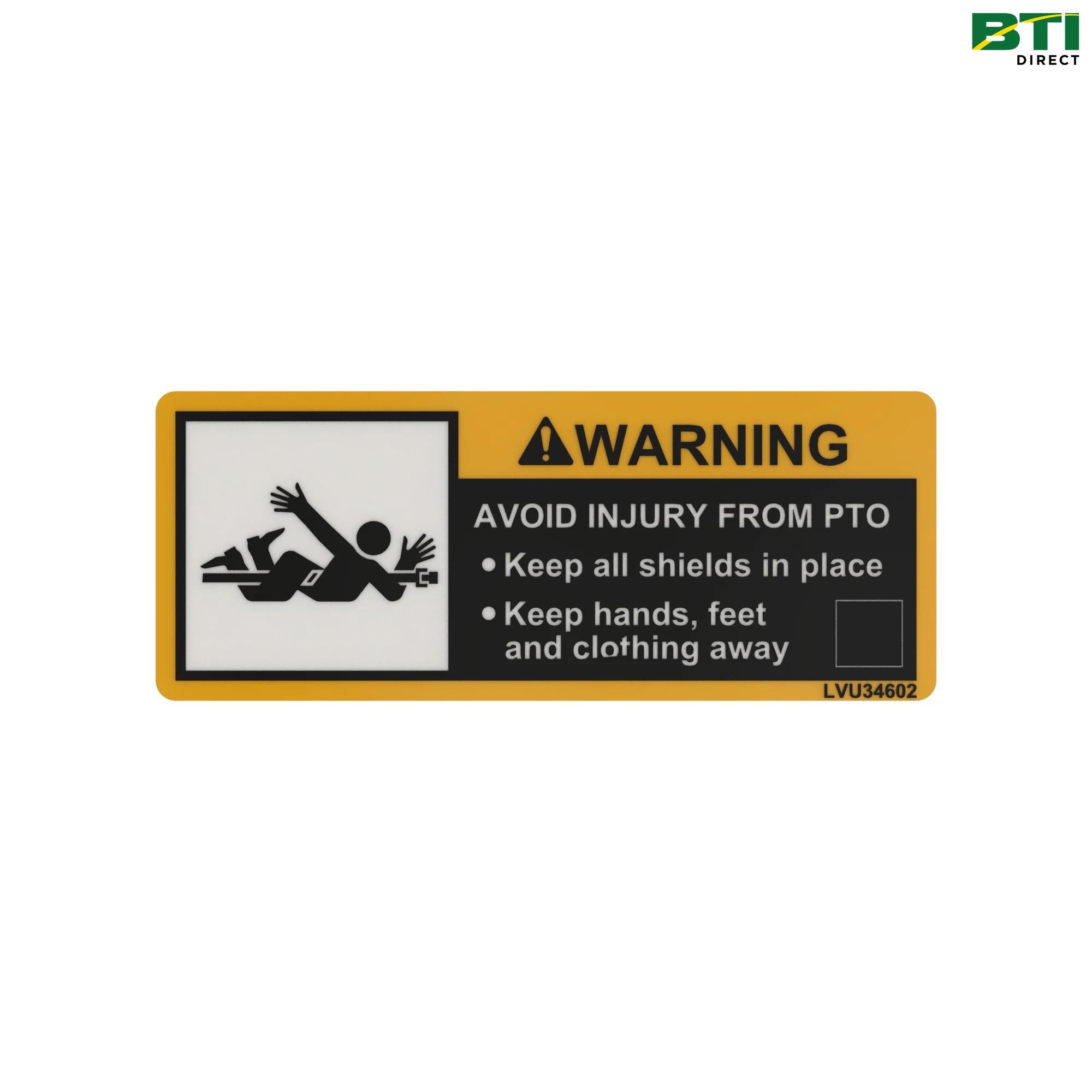 LVU34602: Warning Label, English