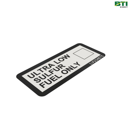 LVU34615: Ultra Low Fuel Inlet Label