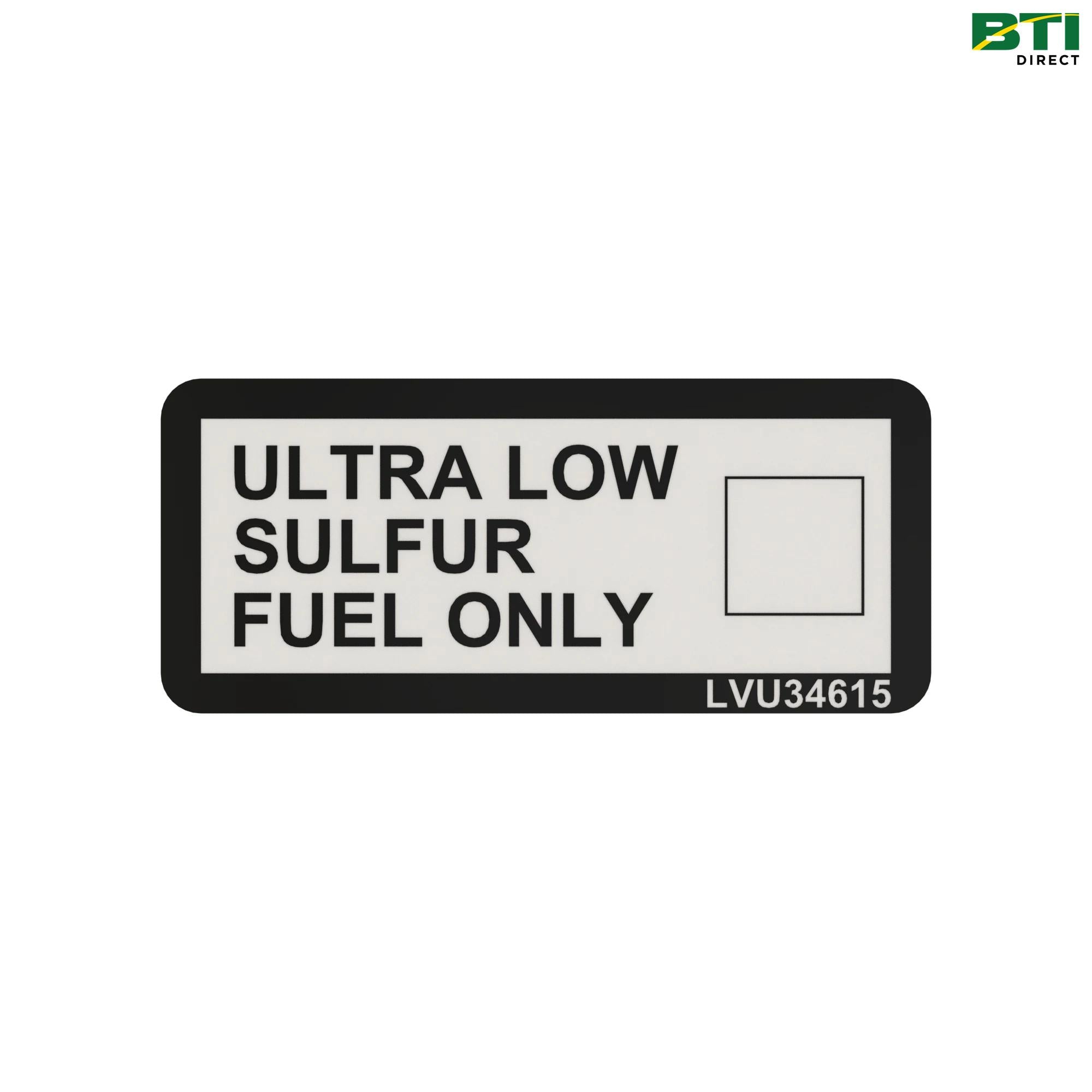 LVU34615: Ultra Low Fuel Inlet Label