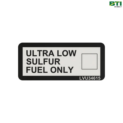 Fs Inlet Label LVU34615: Ultra Low Fuel Inlet Label – BTI Direct