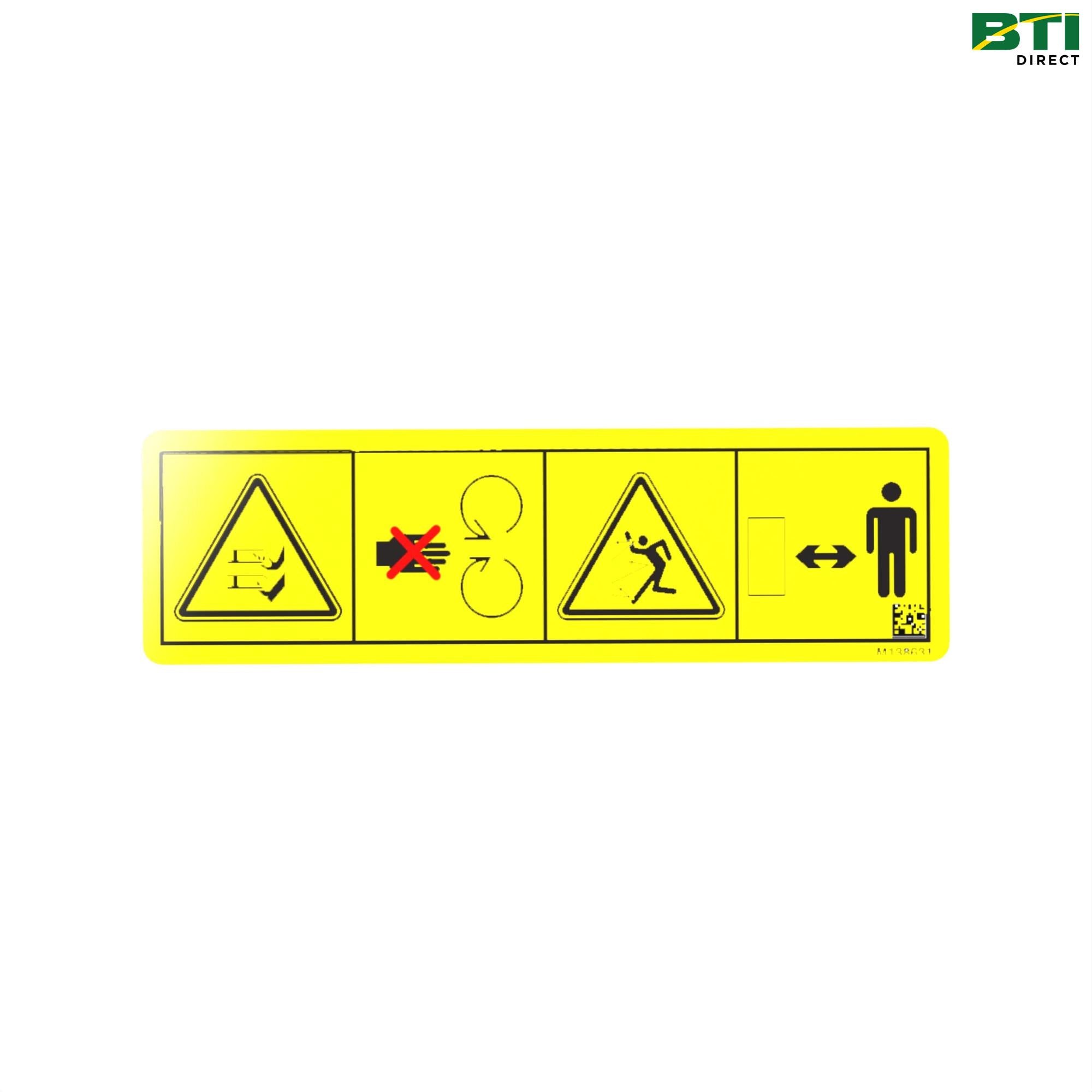 M138631: Danger Export Chute Guard Label