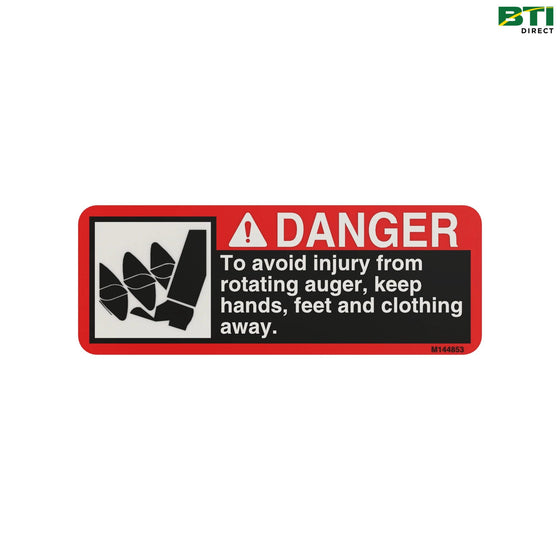 M144853: Danger Label, Auger